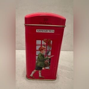 Vintage Ahmad Tea Collectors Metal Tin & Bank